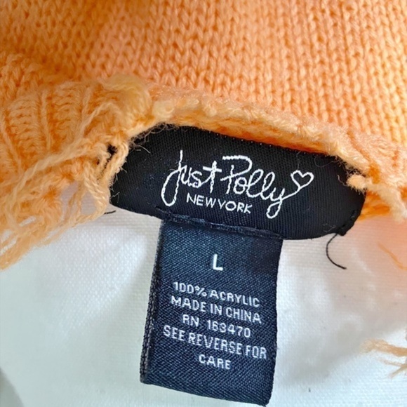 Just Polly Women's Retro Floral V-Neck Pullover Sweater - Picture 3 of 6